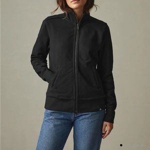 American Giant MOTO FULL ZIP Cotton Jacket Black- XL